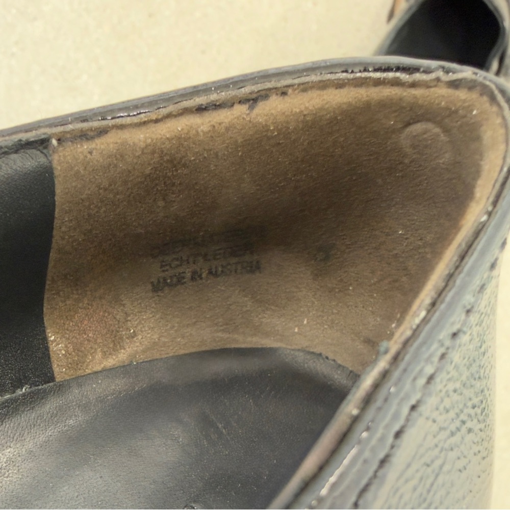 Paul Green Natasha LF Black Crinkled Patent Leather Loafers - Size 7.5 - Picture 9 of 9